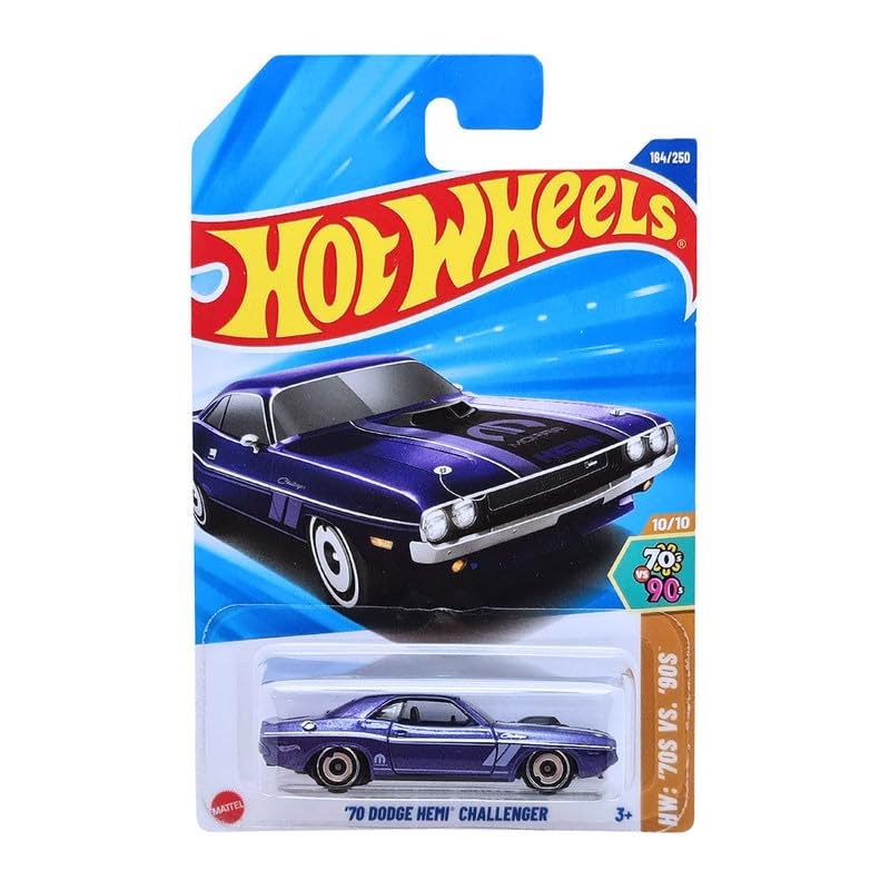 Hot Wheels 2025 70 Dodge Hemi Challenger HW 70s VS 90s Ages 3 and